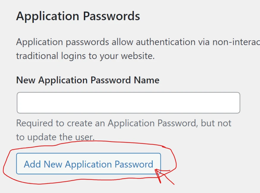 how to generate wordpress application password step 3