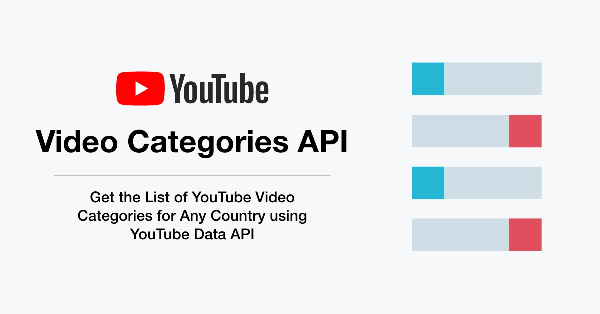 Get YouTube Video Categories API Example in PHP