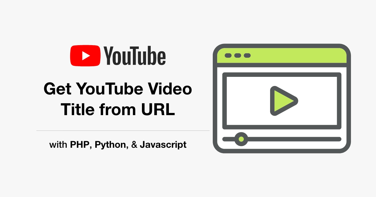 Get YouTube Video Title from URL with PHP