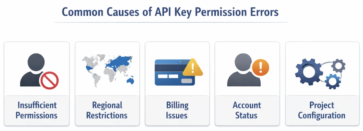 common causes of API key permission errors